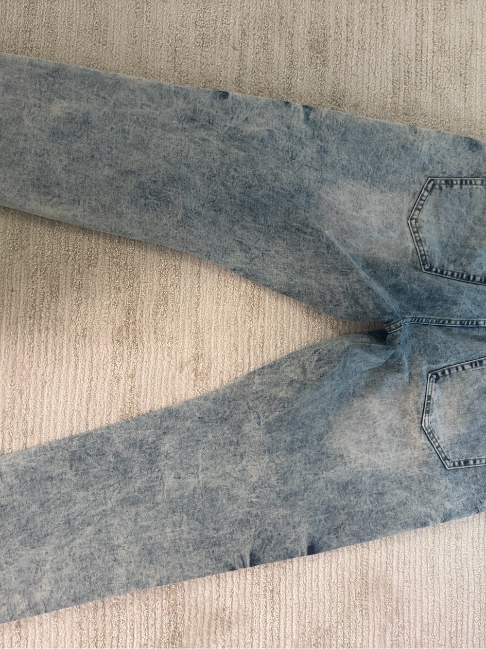 Men’s Acid Wash Straight Leg Jeans Size 36x30 Stretch Denim Indigo - Picture 2 of 9
